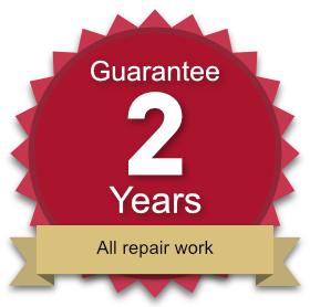 2 year guarantee on all repair work